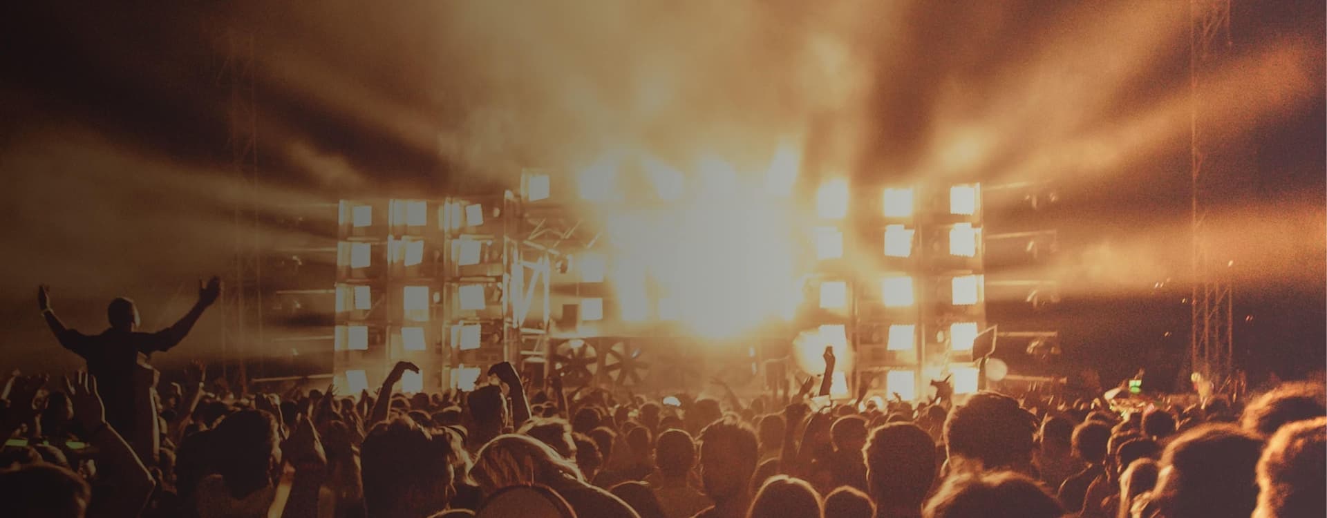 Live music concert with crowd